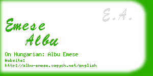 emese albu business card